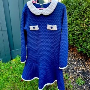 Bella Bliss Navy Quilt Coco dress (size 7)